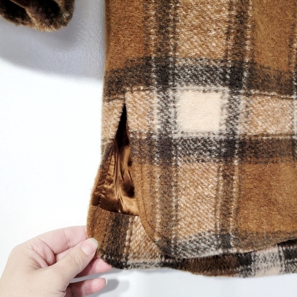 Blank NYC Plaid Cocoon Wanderer Oversized Coat Size Small - Picture 9 of 15